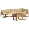 vidaXL Conjunto de Sof&aacute;s para Exterior 8 pcs Natural e Bege