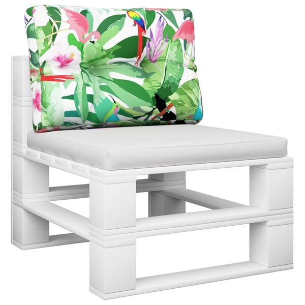 vidaXL Almofad&atilde;o para sof&aacute; de paletes 60x40x12 cm tecido multicolorido