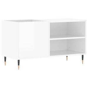 vidaXL Arm&aacute;rio p/ discos 85x38x48 cm deriv. madeira branco brilhante