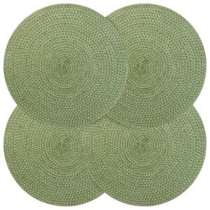 vidaXL Sousplat de Juta 4 unid. Verde-azeitona 100% Juta Tossa