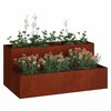 vidaXL Vaso de Jardim Ferro Enferrujado 100 x 60 x 45 cm