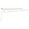 vidaXL Toldo retr&aacute;til manual 500x300 cm cor creme