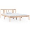 vidaXL Estrutura de cama casal 135x190 cm madeira maci&ccedil;a