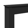 vidaXL Cornija de lareira 75x20x87,5 cm derivados de madeira preto