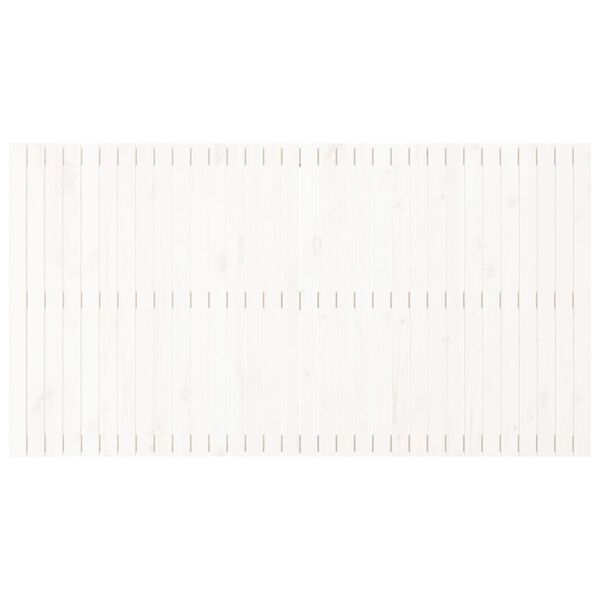 vidaXL Cabeceira de parede 204x3x110 cm pinho maci&ccedil;o branco