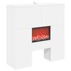 vidaXL Lareira el&eacute;trica Branco 75 x 24,5 x 75 cm Derivados de madeira