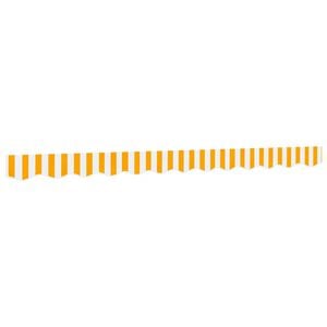 vidaXL Tecido substitui&ccedil;&atilde;o p/ sanefa toldo 3 m riscas amarelo/branco