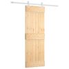 vidaXL Porta Deslizante 70 x 210 cm Natural e Branco
