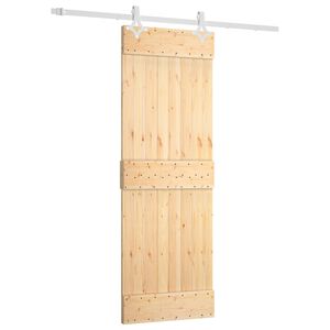 vidaXL Porta Deslizante 70 x 210 cm Natural e Branco