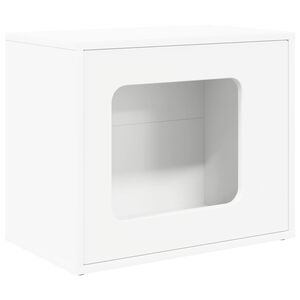 vidaXL Casa para Gatos Branco 51 x 30 x 42,5 cm Derivados de Madeira