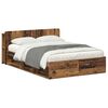vidaXL Estrutura de Cama com Armazenamento Madeira antiga 140 x 190 cm