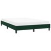 vidaXL Estrutura de cama sem colch&atilde;o 140x210 cm veludo verde-escuro