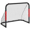 vidaXL Baliza de futebol com rede 90x48x71 cm a&ccedil;o vermelho e preto