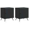 vidaXL Arm&aacute;rio de Cabeceira 2 pcs Preto 43 x 34,5 x 50 cm