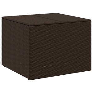 vidaXL Caixa de arruma&ccedil;&atilde;o para jardim 291L vime PE castanho