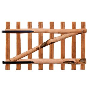 vidaXL Port&atilde;o para cerca 1 pc 100x60 cm madeira de aveleira impregnada