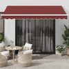 vidaXL Toldo retr&aacute;til manual com luz LED 350x250 cm bord&ocirc;