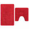 vidaXL Conjunto de Tapetes de Banho Antiderrapantes 2 unid. Vermelho