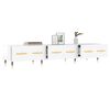 vidaXL M&oacute;vel de TV 150x36x30 cm derivados de madeira branco brilhante