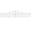 vidaXL Cestos gabi&atilde;o arqueados 20pcs 400x30x60/80 cm ferro galvanizado