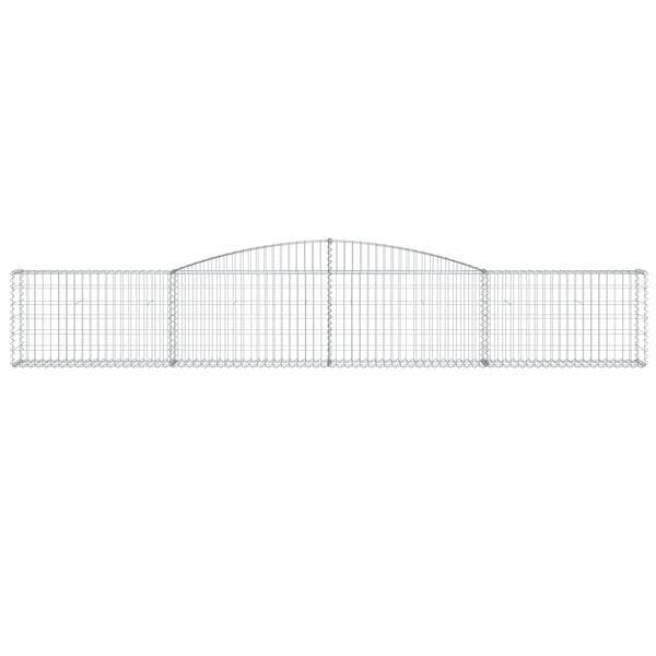 vidaXL Cestos gabi&atilde;o arqueados 20pcs 400x30x60/80 cm ferro galvanizado