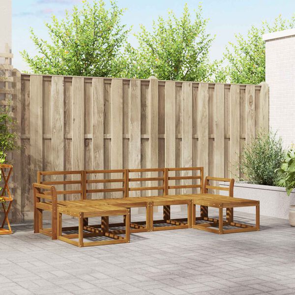 vidaXL Conjunto de Sof&aacute;s para Exterior 6 pcs Natural