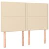 vidaXL Cama com molas/colchão 140x200 cm tecido cor creme