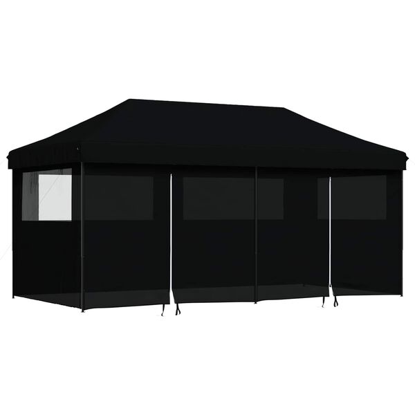 vidaXL Tenda de Festa Preto 292 x 580 x 315 cm Tecido Oxford