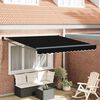 vidaXL Toldo Retr&aacute;til Manual Preto 350 x 250 cm Poli&eacute;ster e Alum&iacute;nio