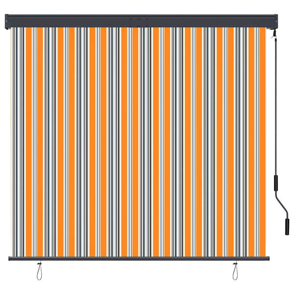 vidaXL Estore de rolo para exterior 160x250 cm amarelo e azul