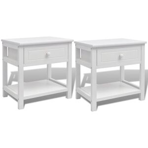 vidaXL Cabeceiras, 2 pcs, madeira, branco