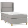 vidaXL Cama com molas/colch&atilde;o 90x200 cm tecido cinza-claro
