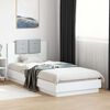 vidaXL Estrutura cama c/ cabeceira 90x200 cm derivados madeira branco