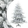 vidaXL &Aacute;rvore de Natal Artificial Articulada Nevado Flocked Branco