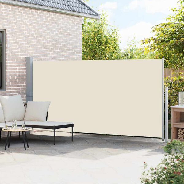 vidaXL Toldo lateral retr&aacute;til 160 x 500 cm cor creme
