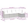 vidaXL 5 pcs conjunto de sof&aacute;s p/ jardim com almofad&otilde;es vime PE bege