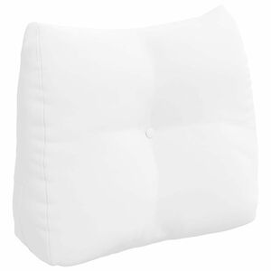 vidaXL Travesseiro para Costas Branco 60 x 24 x 50 cm tecido