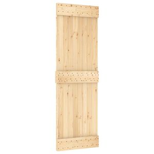 vidaXL Porta Deslizante NARVIK Natural e Preto 70 x 210 cm (152,5 cm)