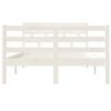 vidaXL Estrutura cama pequena casal 120x190 cm pinho maciço branco