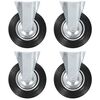 vidaXL Rodas fixas 4 pcs 200 mm