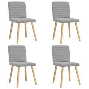 vidaXL Cadeiras de jantar 4 pcs tecido cinza nuvem