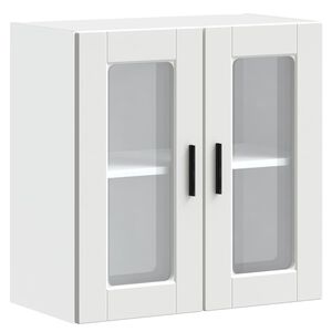 vidaXL Arm&aacute;rio de parede de cozinha com porta de vidro Porto branco