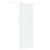 vidaXL Porta Deslizante Branco 83 x 232 cm Madeira de Pinho Maci&ccedil;a
