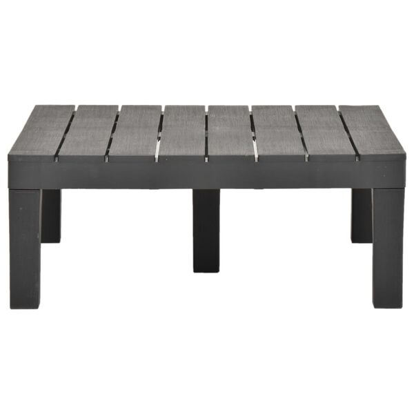 vidaXL Mesa de jardim 78x78x31 cm pl&aacute;stico antracite