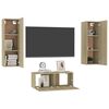 vidaXL 3pcs conjunto de móveis de TV derivados madeira carvalho sonoma