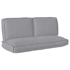 vidaXL Conjunto de Almofadas Tecido Oxford Cinzeto 120 x 50 x 52 cm