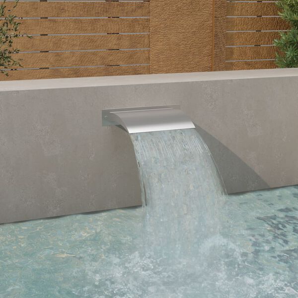 vidaXL Fonte de piscina 45x26x13 cm aço inoxidável prateado
