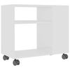 vidaXL Mesa de apoio 70x35x60,5 cm madeira processada branco