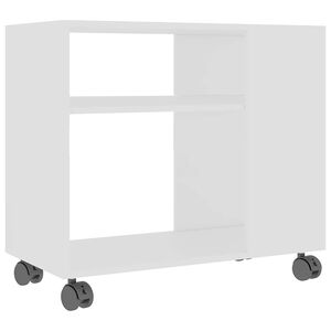 vidaXL Mesa de apoio 70x35x60,5 cm madeira processada branco