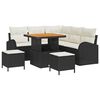 vidaXL Conjunto de Sof&aacute; de Jardim 8 unid. Preto vime PE